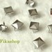 5mm 900pcs Silver pyramid studs (4 legs) / HIGH Quality - Fikashop