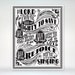 8x10 art print - Mighty To Save - Black & White Typography Poster Print - Zephaniah Scripture Bible Verse