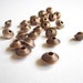 12 antiqued copper bicones - copper beads - copper spacer beads - vintage style copper beads