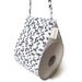 Organic Cotton Grey Monochromatic Geometric Printed Fabric Toilet Roll Sling