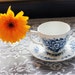 Vintage Tea Cup - Blue Floral Print Beacon Hill by British Anchor China D1