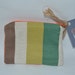 RESERVED FOR MARISSA (marmary55) Coin Purse - Woven Multi-colored Stripe with Orange Zipper.