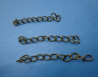 50pcs of 4.5-5cm Long x 3mm wide Exquisite antique bronze Tail Chain