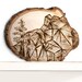 handmade wall art natural wood vintage modern mountain, forest, pine tree, woodland, tree slice, tree bark, natural one of a kind