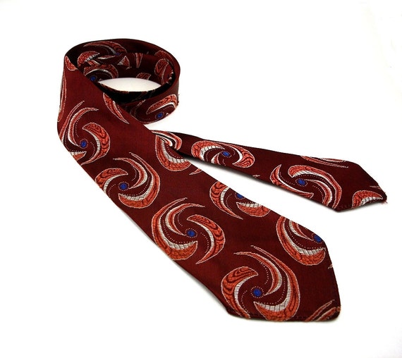 1930s Art Deco Necktie Abstract Geometric by TheNakedManVintage