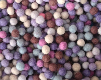 SALE 1000pcs Purple Colors Felt Balls (2cm)