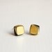 gold dipped cubes - geometric earring studs
