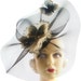 Black and Gold Butterflies on Black Nylon Cartwheel Headpiece