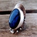 Nightingale in Sterling and Deep Blue Labradorite
