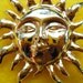 GORGEOUS SUN Brooch ... SHINY Jewelry ... Sun Jewelry ... 1970's Jewelry