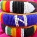 BEAUTIFUL AFRICAN BRACELETS...1980s...African Handmade Beaded Bracelet Set......3 Bracelet Trio