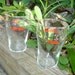 Vintage Coca Cola glasses, set of two, mini Coke, juice cup, 4" tall, soda