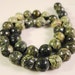 Russian Serpentine Rounds 6mm Natural Green Gemstone Beads on a 7 1/2 Inch Strand with 31 Beads