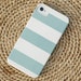 SALE Wide Stripe in Island Blue Barely-There Snap-On Hard Plastic iPhone 4 Case (In Stock & Ready to Ship)