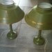 On HOLD For Illyne----------Pair of Vintaqe Olive Tin Lamps