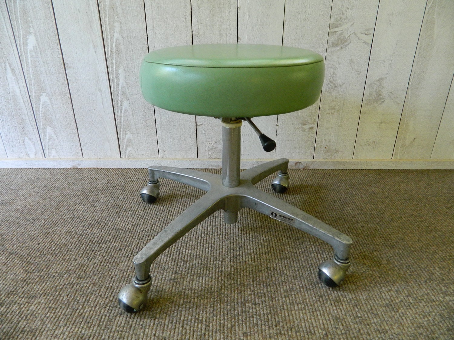 Vintage Rolling Stool Doctor Medical Dental Chair Industrial