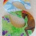 Savannah - Letter S intial wall decor. Custom painted with horse, sunshine & rainbow theme