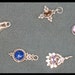 Sterling silver cabochon and cut stone components 10 grams