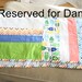 Modern Child's Quilt in Blue, Green and Mango