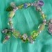 RESERVED FOR CATHARINA....Flowery Fun Glass Bracelet