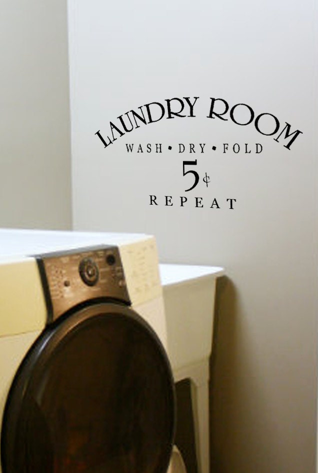Laundry Room Vinyl Wall Art Decal