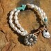 Daisy Jane.....................Leather and Pearl mix with Turquoise Cross