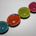 Glass Magnets- Bright Summer Colors- Neon Glass Drop Magnet Set