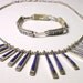 Reserved Sterling Silver and Blue Lapis Necklace and Bracelet Set