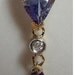 Natural, Genuine Tanzanite Pendant Necklace of 14K Solid Real Yellow Gold, 167 w/o chain