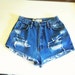 High waisted denim shorts