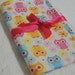 Baby Girl Owl Burp Cloth