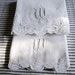 Set of Two Vintage Trousseau Linen Guest Towels - " W" Monogram