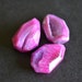 hot pink agate druzy nuggets