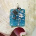 Wire Wrapped Pendant, Dyed Agate in Blue