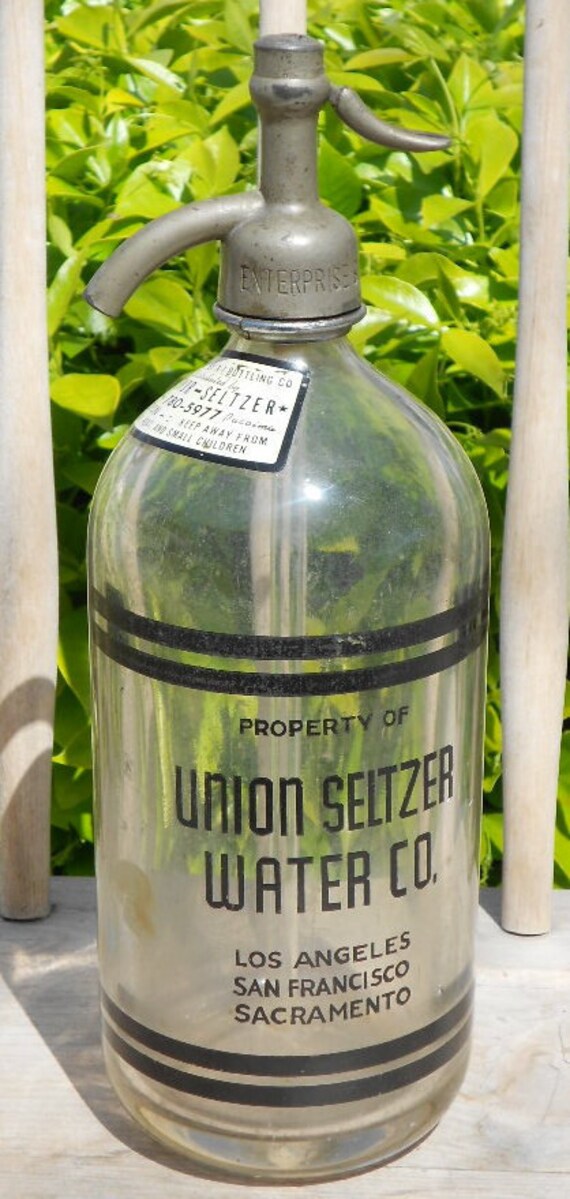 Vintage Seltzer Bottle Union Seltzer Water