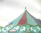 Carousel Top - Carnival Circus Amusement Park Ride Colorful Pastel Girly Nursery Decor Summer Mint Green Purple Tent Nostalgia Photo Carousel Top - Carnival Circus Amusement Park Ride Colorful Pastel Girly Nursery Decor Summer Mint Green Purple Tent Nostalgia Photo