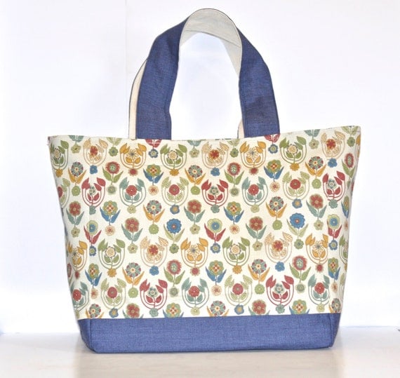 Liberty of London tote bag purse tana lawn print by CraftStall