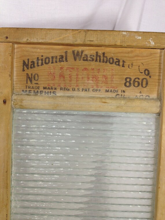 Antique Washboard The Glass King National Washboard Company