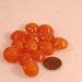 Orange Saucer, Bicone Glass Beads - 16mm - 13 pieces - DESTASH