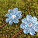 Two Blue Mini Daisy Bobby Pin - Handmade Floral Headpiece