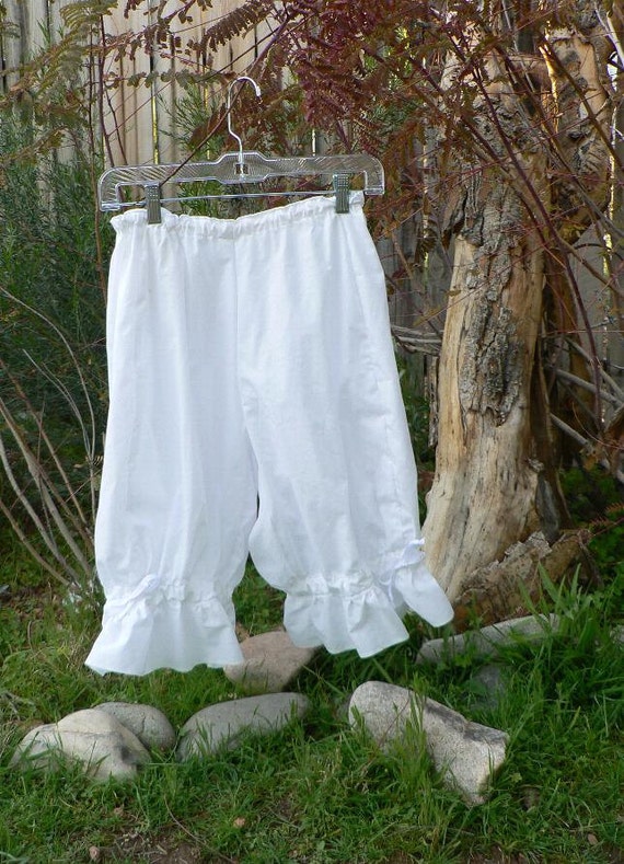 Womens Cotton Bloomers Victorian Knickers Adjutable Waist Knee