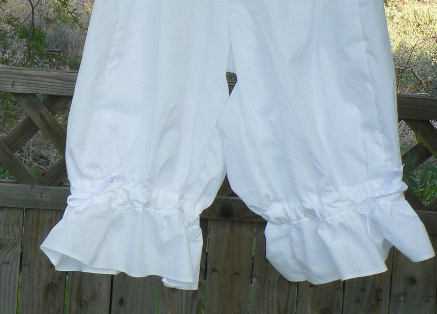 Womens Cotton Bloomers Victorian Knickers Adjutable Waist Knee