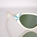 Vintage 1950s White Plastic Cateye Sunglasses with Rhinestones