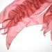 Ruffled scarf Peach turquoise soft Pink semi-sheer spring fashion accessories corsage