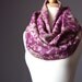 SPECIAL OFFER Scarf silk Floral pashmina paisley spring loop tube Circle soft purple golden tones metallic