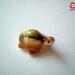 Miniature Ceramic Turtle, tortoise, brown, yellow, green, porcelain animal, small turtle, tiny animal, small animal, mini turtle, iammie