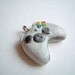 Miniature Clay Xbox 360 Controller Charm, pendant, videogame, gift box, mini, tiny, boy, toy, dollhouse, grey, gray, accessories, OOAK