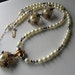 RESERVED for Kelly~Sapphire Diamond and Pearl Pendant Necklace