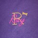 Handcrafted Personalized Pet Dog Cat Puppy Blanket. Purple Fleece with Initial and Name. Approximate size: 20" x 28"