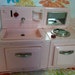 Reserved vintage retro childs toy a pink sink and stove combination it's as cute as a button